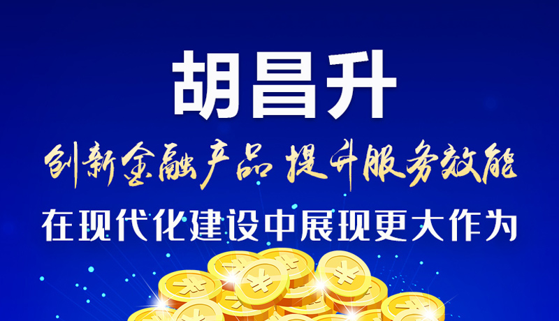圖解|胡昌升：創(chuàng)新金融產品 提升服務效能 在現代化建設中展現更大作為