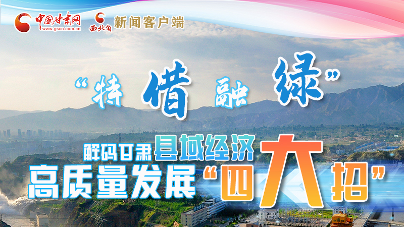 圖解|“特、借、融、綠”解碼甘肅縣域經(jīng)濟(jì)高質(zhì)量發(fā)展“四大招”